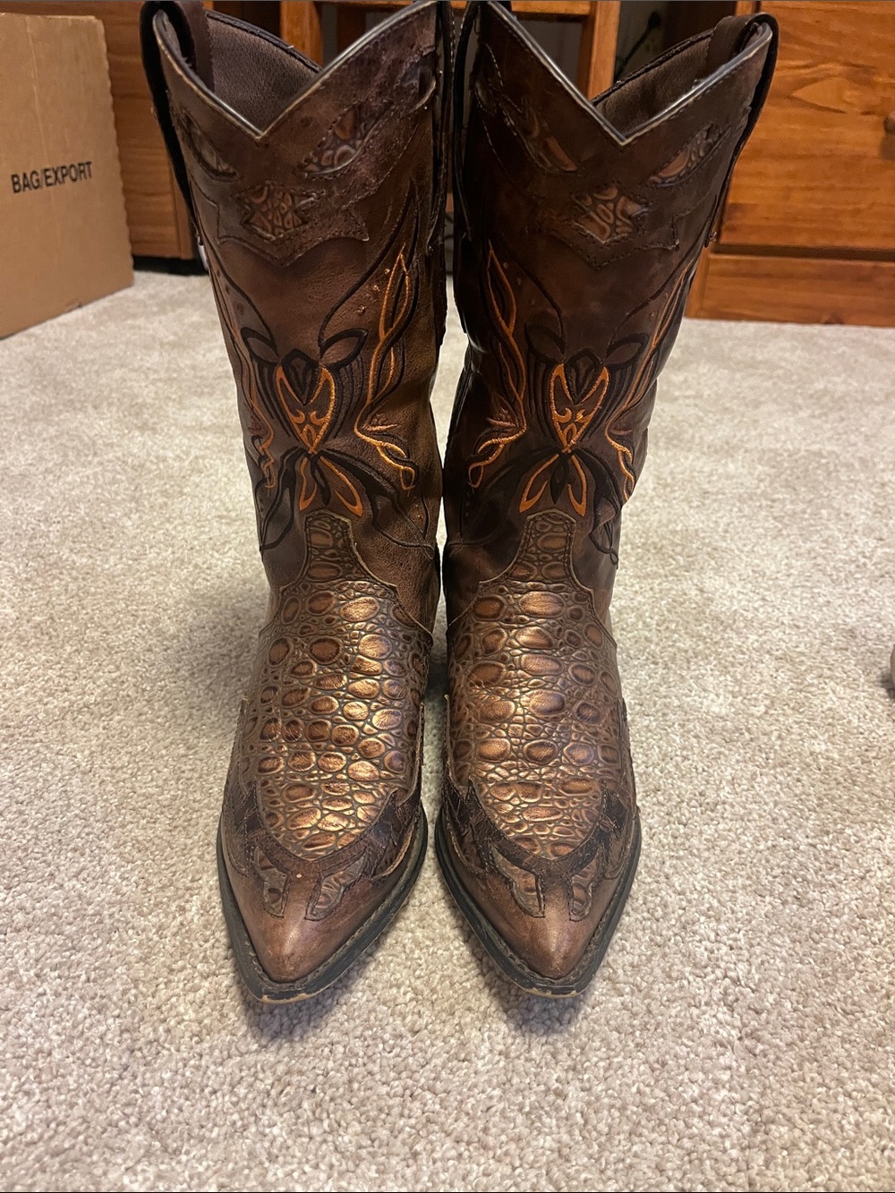 Durango Crush Cowboy Boots with Distinctive Stitching